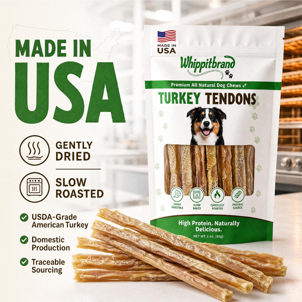Whippit Brand Turkey Tendons for Dogs – 3 oz